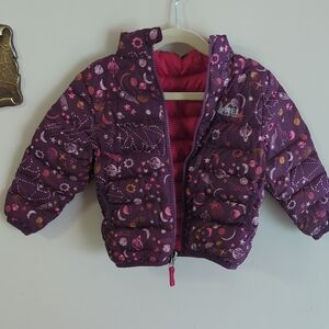 REI Toddler Reversible Purple Cosmic Puffer Jacket 2T